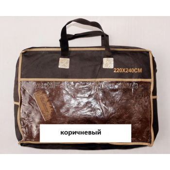 Плед Травка 220х240 Коричневий