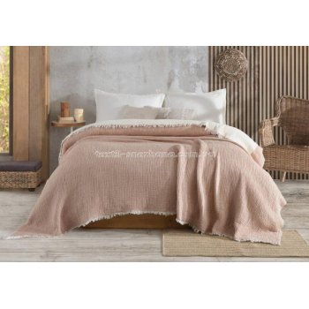 Покривало Муслін Soft muslin blanket Бежеве