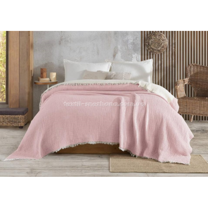Покривало Муслін Soft muslin blanket Ніжно-рожеве