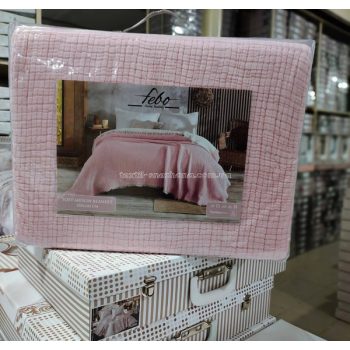 Покривало Муслін Soft muslin blanket Ніжно-рожеве