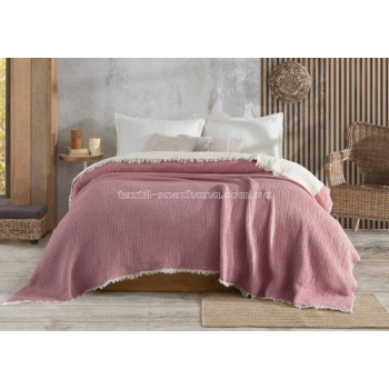 Покривало Муслін Soft muslin blanket Рожеве