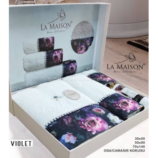 Подарунковий жіночий набор рушників La Maison з ароматом Violet
