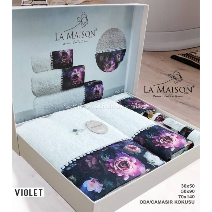 Подарунковий жіночий набор рушників La Maison з ароматом Violet
