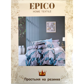 Постільна білизна Двоспальне Фланель Epico блакитне перо