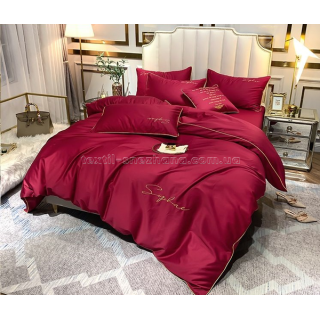 Постільна білизна Двоспалка Бамбук однотонна Червоне