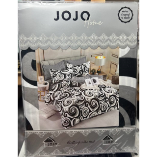 Постільна білизна Євро Jojo Чорно-Біла