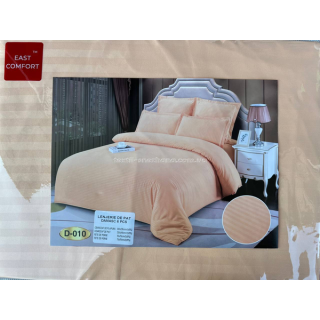 Постільна білизна Евро Сатин Страйп East Comfort Бежева