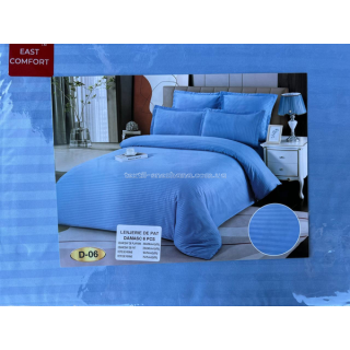 Постільна білизна Евро Сатин Страйп East Comfort Блакитна