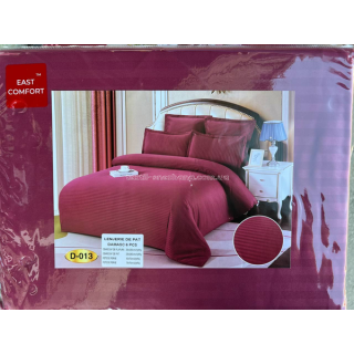 Постільна білизна Евро Сатин Страйп East Comfort Малинова