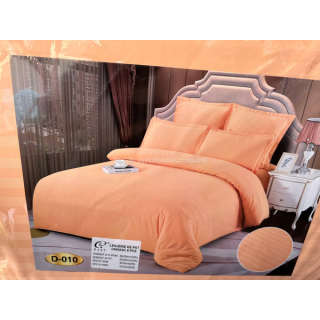 Постільна білизна Евро Сатин Страйп East Comfort Персикова