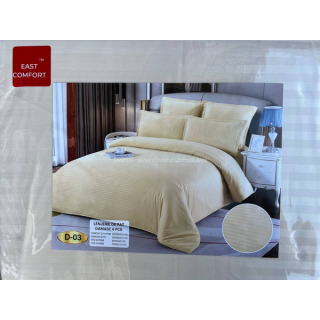 Постільна білизна Евро Сатин Страйп East Comfort Слонова кістка