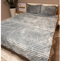 Постільна білизна Євро Велюр Шарпей Lisa Сіра
