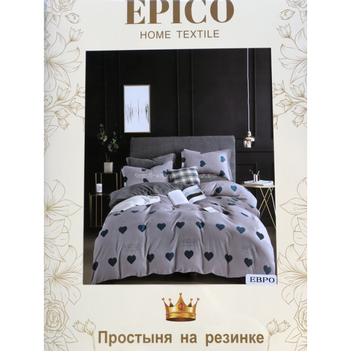 Постільна білизна полуторка Фланель Epico Милі сердечка