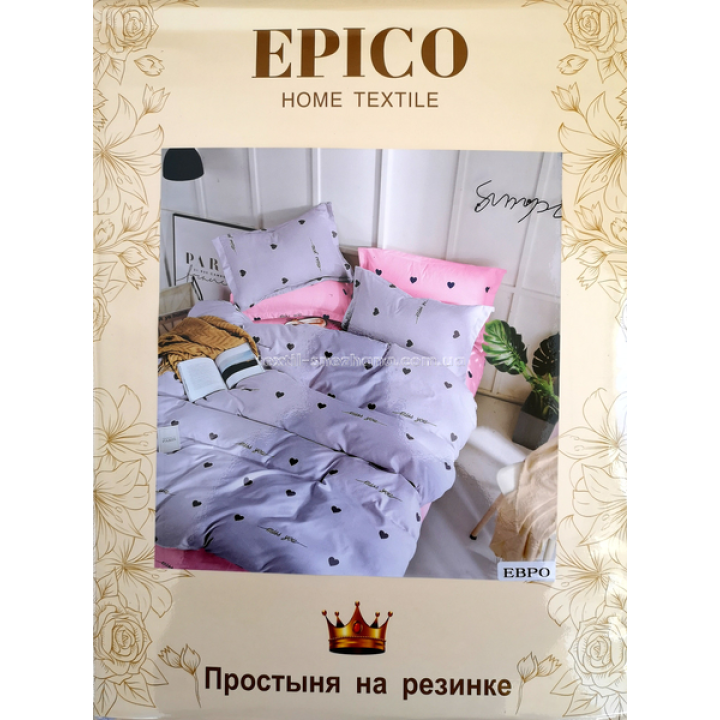 Постільна білизна полуторка Фланель Epico Серця