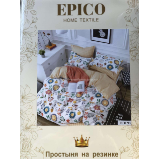 Постільна білизна полуторка Фланель Epico Яскраві квіточки