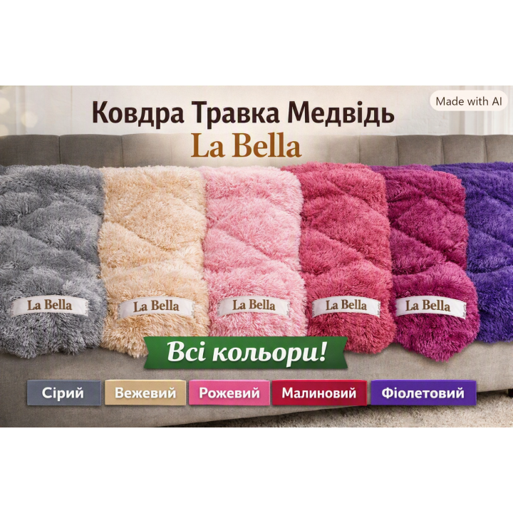 Ковдра «Травка Медвідь» La Bella