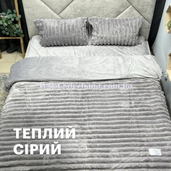 Постільна білизна Полуторна Koloco Велюрова Сірий